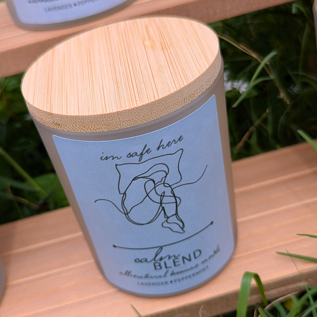 Calm Blend - Lavender & Peppermint All-Natural Beeswax Candles