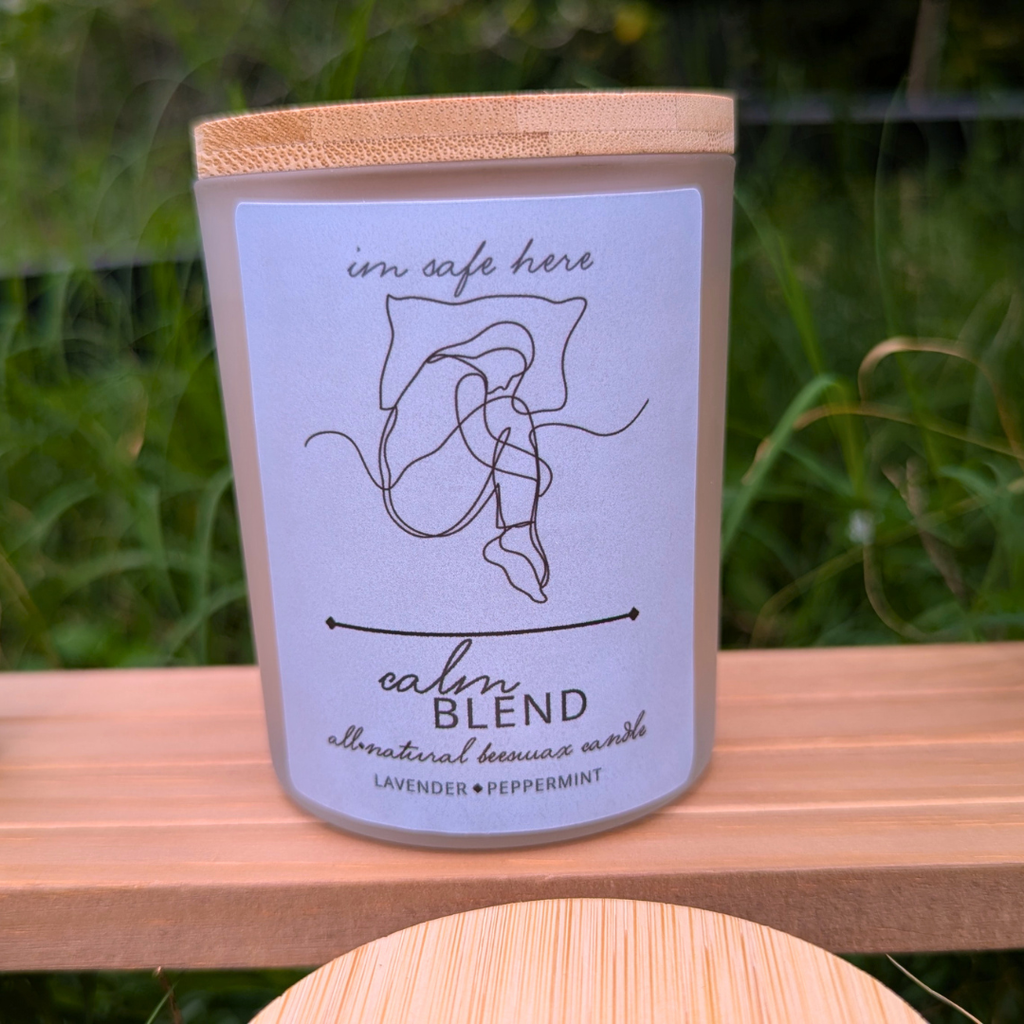 Calm Blend - Lavender & Peppermint All-Natural Beeswax Candles