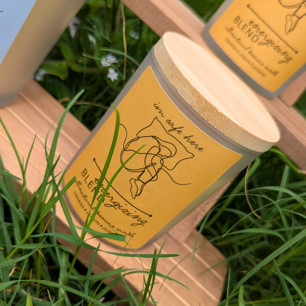 Energizing Blend - Orange, Lemon, & Jasmine All-Natural Beeswax Candles